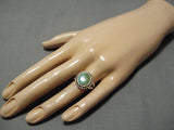 Important Jeanette Dale Native American Navajo Royston Turquoise Sterling Silver Ring-Nativo Arts