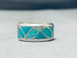 Detailed Leaf Vintage Native American Navajo Wrap Around Sterling Silver Ring-Nativo Arts