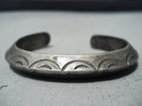 Superior Vintage Navajo Sterling Silver Bracelet Native American Old-Nativo Arts