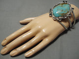 Tremendous Native American Navajo Kirby Nez Royston Turquoise Sterling Silver Bracelet-Nativo Arts
