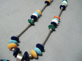 Intricate Vintage Native American Navajo Huge Bear Turquoise Sterling Silver Necklace-Nativo Arts