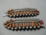 Incredible Vintage Zuni Native American Vivian Tsethlakai Hair Barrettes Clip-Nativo Arts