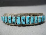 Stunning Vintage Native American Navajo Sleeping Beauty Turquoise Sterling Silver Bracelet-Nativo Arts