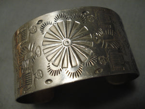 Early 1900's Vintage Navajo/southwest Sterling Silver Hand Tooled Bracelet-Nativo Arts