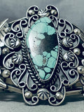 Museum Vintage Native American Navajo Spiderweb Turquoise Sterling Silver Bracelet-Nativo Arts