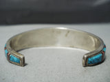 Impeccable Detail!! Vintage Native American Navajo Spiderweb Turquoise Sterling Silver Bracelet-Nativo Arts