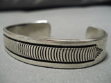 Important Vintage Native American Navajo Bruce Morgan Sterling Silver Bracelet-Nativo Arts