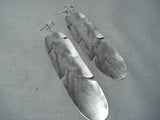 Unbelievable Navajo Sterling Silver Feather Earrings Native American-Nativo Arts