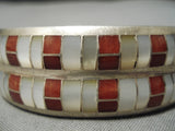 Striking Vintage Zuni Native American Navajo Gregory Thorn Sterling Silver Bracelet Old-Nativo Arts