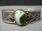 Important Damale Turquoise Vintage Native American Navajo Sterling Silver Bracelet-Nativo Arts