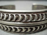 Lg Morris Vintage Navajo Sterling Silver Bracelet Native American Old-Nativo Arts