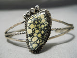 Exceptional Vintage Native American Navajo New Lander Turquoise Sterling Silver Bracelet-Nativo Arts