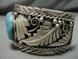 Vintage Navajo Blue Gem Turquoise Sterling Silver Native American Bracelet-Nativo Arts