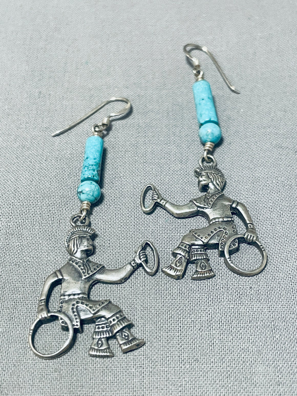 Southwest Turquoise Cross Leather Earrings - Got Style Now