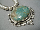Native American Important Sammy Whitegoat Royston Turquoise Sterling Silver Necklace-Nativo Arts