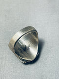Exceptional Vintage Native American Navajo Honey Bee Jasper Sterling Silver Ring-Nativo Arts