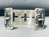 One Of The Most Unique Native American Navajo Cross Sterling Silver Bracelet-Nativo Arts