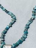 Powerful Symbolic Vintage Native American Navajo Turquoise Sterling Silver Necklace-Nativo Arts