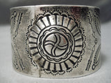 Twirling Wheel Vintage Navajo Sterling Silver Native American Bracelet-Nativo Arts