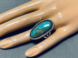 Beautiful Vintage Native American Navajo 8 Turquoise Sterling Silver Ring-Nativo Arts