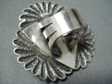 Huge Heavy Buffalo Native American Sterling Silver Ring-Nativo Arts