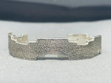 Pueblo Vintage Native American Navajo Geomtric Sterling Silver Bracelet-Nativo Arts