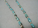Amazing Vintage Native American Navajo Sterling Silver Turquoise Rosary Necklace-Nativo Arts