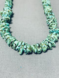 Native American Amazing Vintage Santo Domingo Turquoise Sterling Silver Necklace-Nativo Arts