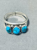 Marvlous Vintage Native American Navajo Kingman Turquoise Sterling Silver Ring-Nativo Arts