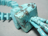 Native American Rare Vintage Santo Domingo Squared Turquoise Sterling Silver Necklace-Nativo Arts