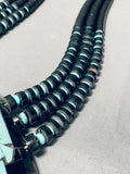 Native American One Of The Biggest Best Vintage Santo Domingo Turquoise Inlay Necklace-Nativo Arts