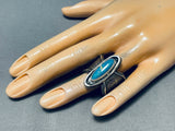 Sturdy Vintage Native American Navajo Turquoise Sterling Silver Ring-Nativo Arts