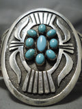 Stunning Mable Kee Vintage Native American Navajo Floral Sterling Silver Bracelet Cuff-Nativo Arts