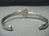 Focused Detail! Vintage Native American Navajo Turquoise Lapis Sterling Silver Inlay Bracelet-Nativo Arts
