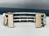 Mind Boggling Vintage Native American Navajo 7 Inch Wrist Sterling Silver Bracelet-Nativo Arts