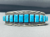 Thomas Tso Vintage Native American Navajo Turquoise Sterling Silver Bracelet-Nativo Arts