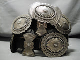 Very Important Vintage Native American Navajo Bruce Morgan Sterling Silver Concho Belt-Nativo Arts