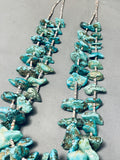 Native American 222 Grams Noteworthy Vintage Santo Domingo Turquoise Necklace-Nativo Arts