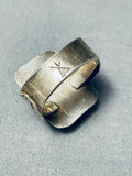 Morenci Teepee Vintage Native American Navajo Heavy 18 Gram Sterling Silver Ring Old-Nativo Arts