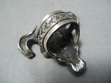 Elaborate Navajo Sterling Silver Skull Ring Native American-Nativo Arts