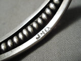 Native American Important Vintage Cochiti Joseph Quintana Sterling Silver Coil Bracelet Old-Nativo Arts