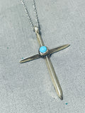 Important Vintage Native American Zuni Sleeping Beauty Turquoise Sterling Silver Necklace-Nativo Arts