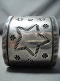 Fabulous Vintage Navajo Native American Sterling Silver Stars Bracelet-Nativo Arts