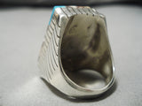 Astonishing Vintage Native American Navajo Sterling Silver Wildhorse Turquoise Ring-Nativo Arts
