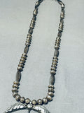 Outstanding Vintage Native American Navajo Sleeping Beauty Turquoise Sterling Silver Necklace-Nativo Arts