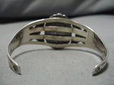 Early 1900's Vintage Native American Navajo Cerrillos Turquoise Sterling Silver Bracelet Old-Nativo Arts