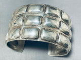 One Of The Most Detailed Vintage Native American Navajo Sterling Silver Repoussed Bracelet-Nativo Arts