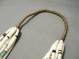 Native American Important Coriz Family Santo Domingo Turquoise Shell Necklace-Nativo Arts