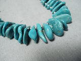 Rare Vintage Native American Navajo Turquoise Tears Of Joy Heishi Necklace Old-Nativo Arts