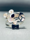 Authentic Pink Panther Native American Pink Shell Sterling Silver Ring-Nativo Arts